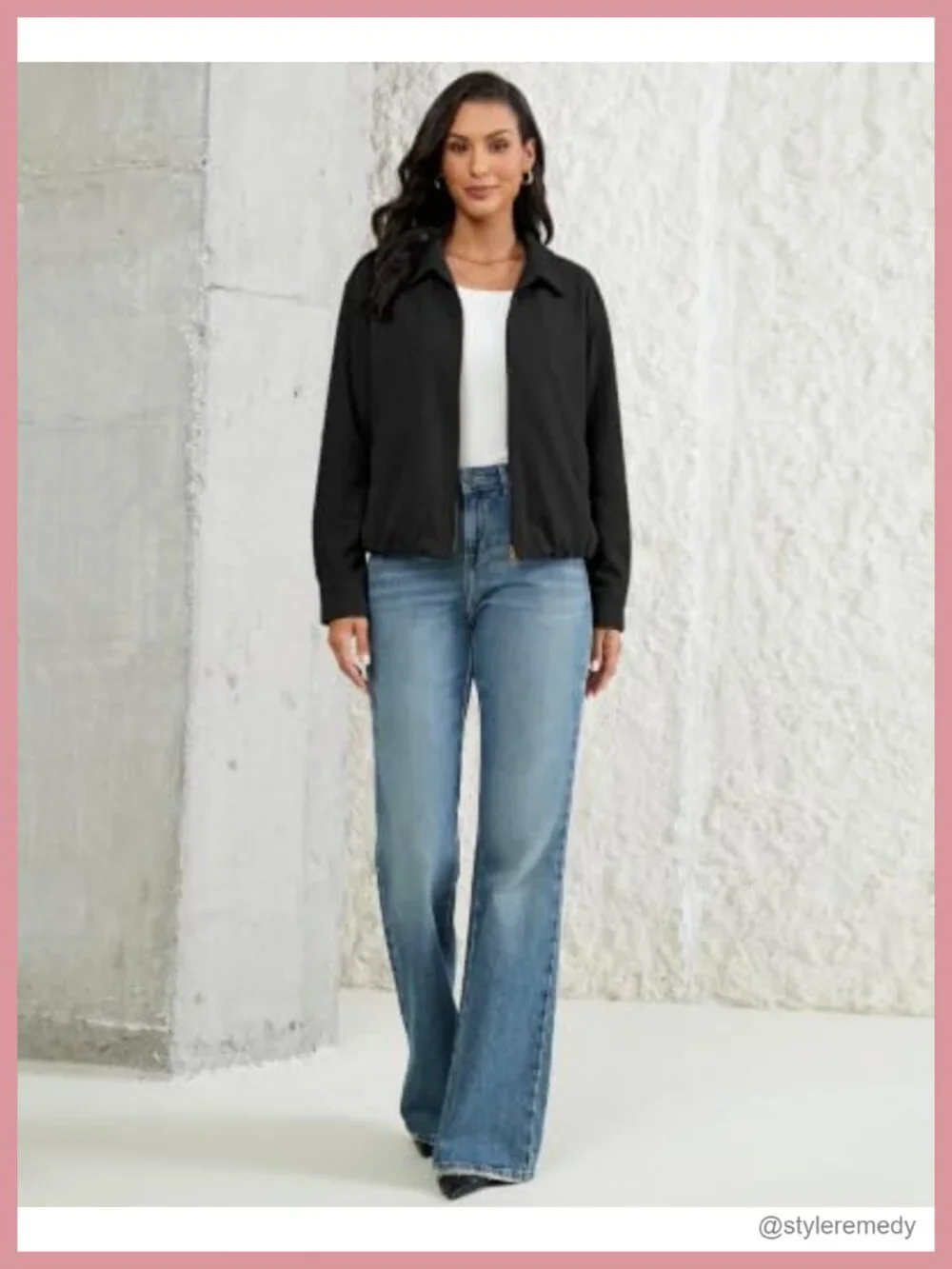 Faux Suede Jacket Women Oversized Fall Coats Cropped Outerwear Chore